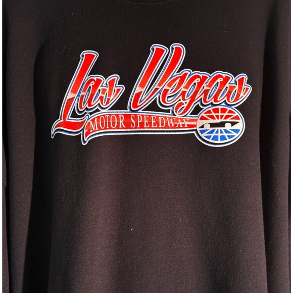 LAS VEGAS MOTOR SPEEDWAY Logn Sleeve Pull-Over Sweatshirt Black 3XL - Picture 2 of 5